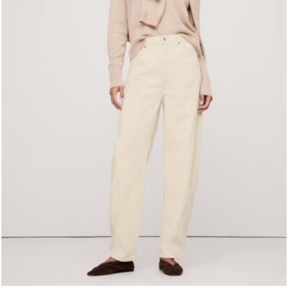 $80 Banana Republic Cream Bow Leg Cords - Picture 1 of 5